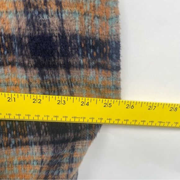 Anthropologie Andersen & Lauth Plaid Oversize Jacket Short Sleeve Cape Snaps OS - Picture 9 of 13